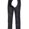 'Unik' Unisex Naked Cowhide Leather Ultra 3 Pocket Chaps - Black