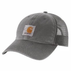 'Carhartt' Men's Adjustable Canvas Mesh-Back Cap - Gravel