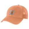 'Carhartt' Men's Adjustable Canvas Mesh-Back Cap - Dusty Orange