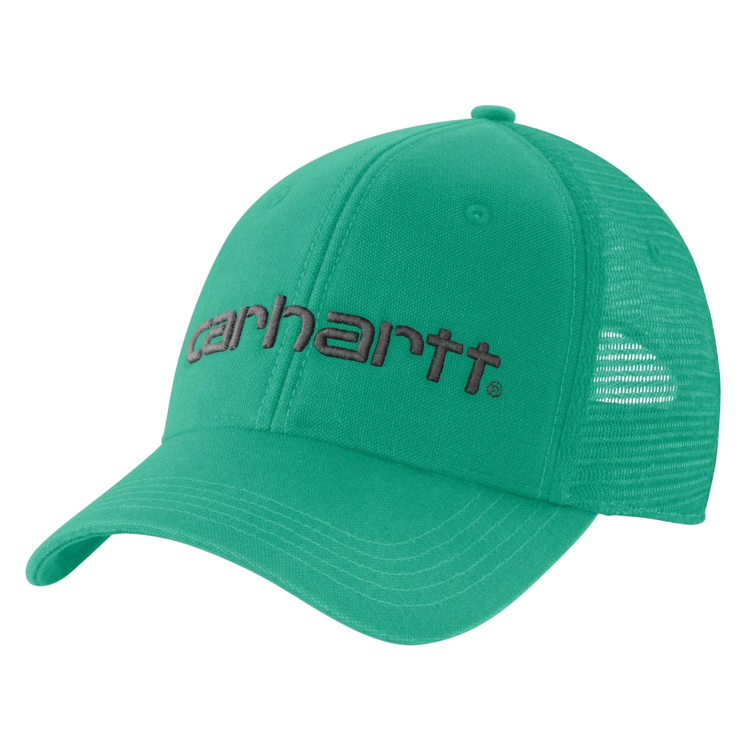 'Carhartt' Men's Canvas Mesh-Back Logo Graphic Cap - Sea Green 1 'Carhartt' Men's Canvas Mesh-Back Logo Graphic Cap - Sea Green