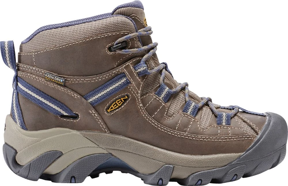 'Keen Outdoor' Women's Targhee II WP Mid Hiker - Goat / Crown Blue 1 'Keen Outdoor' Women's Targhee II WP Mid Hiker - Goat / Crown Blue