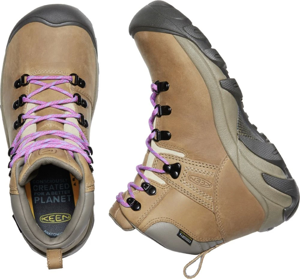 'Keen Outdoor' Women's Pyrenees WP Mid Hiker - Safari / English Lavender 2 'Keen Outdoor' Women's Pyrenees WP Mid Hiker - Safari / English Lavender - Image 2