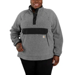 'Carhartt' Women's Fleece 1/4 Relaxed Fit Fleece Jacket - Granite Heather 3 'Carhartt' Women's Fleece 1/4 Relaxed Fit Fleece Jacket - Granite Heather -Cheap Clothing Store 104922 020 WF22P b 1 1024x1024@2x