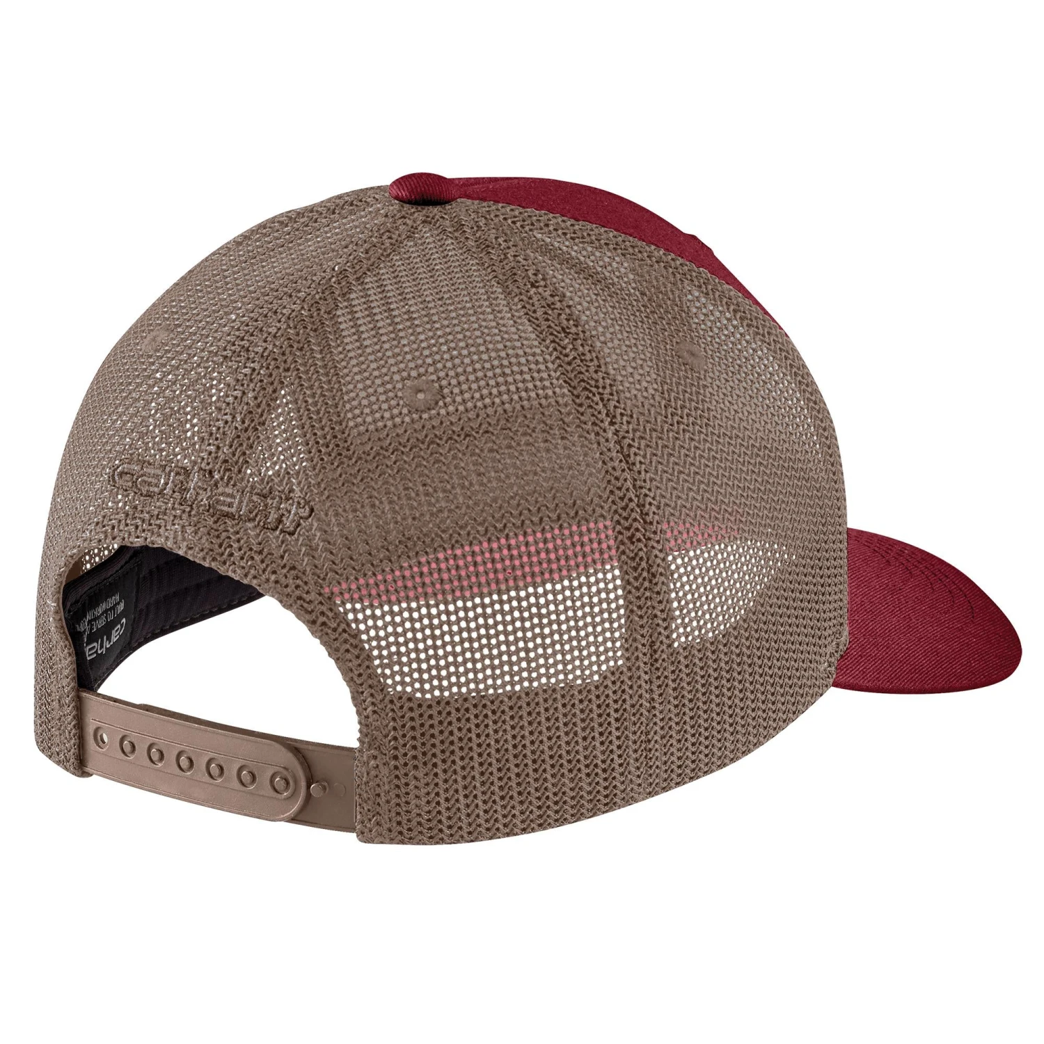 Carhartt Men's Rugged Flex Twill Mesh-Back Logo Patch Cap - Carhartt Burgundy 2 Carhartt Men's Rugged Flex Twill Mesh-Back Logo Patch Cap - Carhartt Burgundy - Image 2