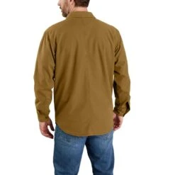 'Carhartt' Men's Rugged Flex® Canvas Fleece Lined Shirt Jac - Oak Brown -Cheap Clothing Store 105419 B33 AVB MF22 b 1024x1024@2x