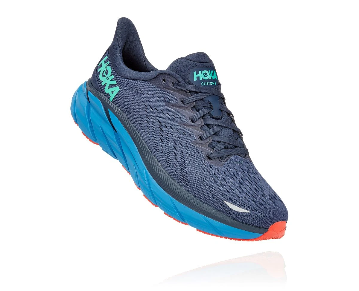 'Hoka' Men's Clifton 8 - Outer Space / Vallarta Blue 1 'Hoka' Men's Clifton 8 - Outer Space / Vallarta Blue