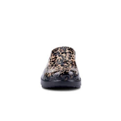 'OOFOS' Women's OOcloog Luxe Pixel Clog - Black / Black Leopard -Cheap Clothing Store 1203BLKLEOPRD shot3 1024x1024@2x