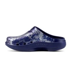 'OOFOS' Women's OOcloog Clog Limited Edition - Navy / Silver Snake -Cheap Clothing Store 1203NVYSILSNK shot4 1024x1024@2x