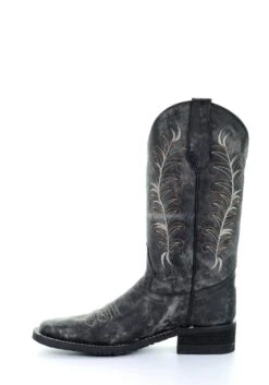 'Corral' Women's 12" Embroidered Western - Black / Sand -Cheap Clothing Store 5356 6 1024x1024@2x