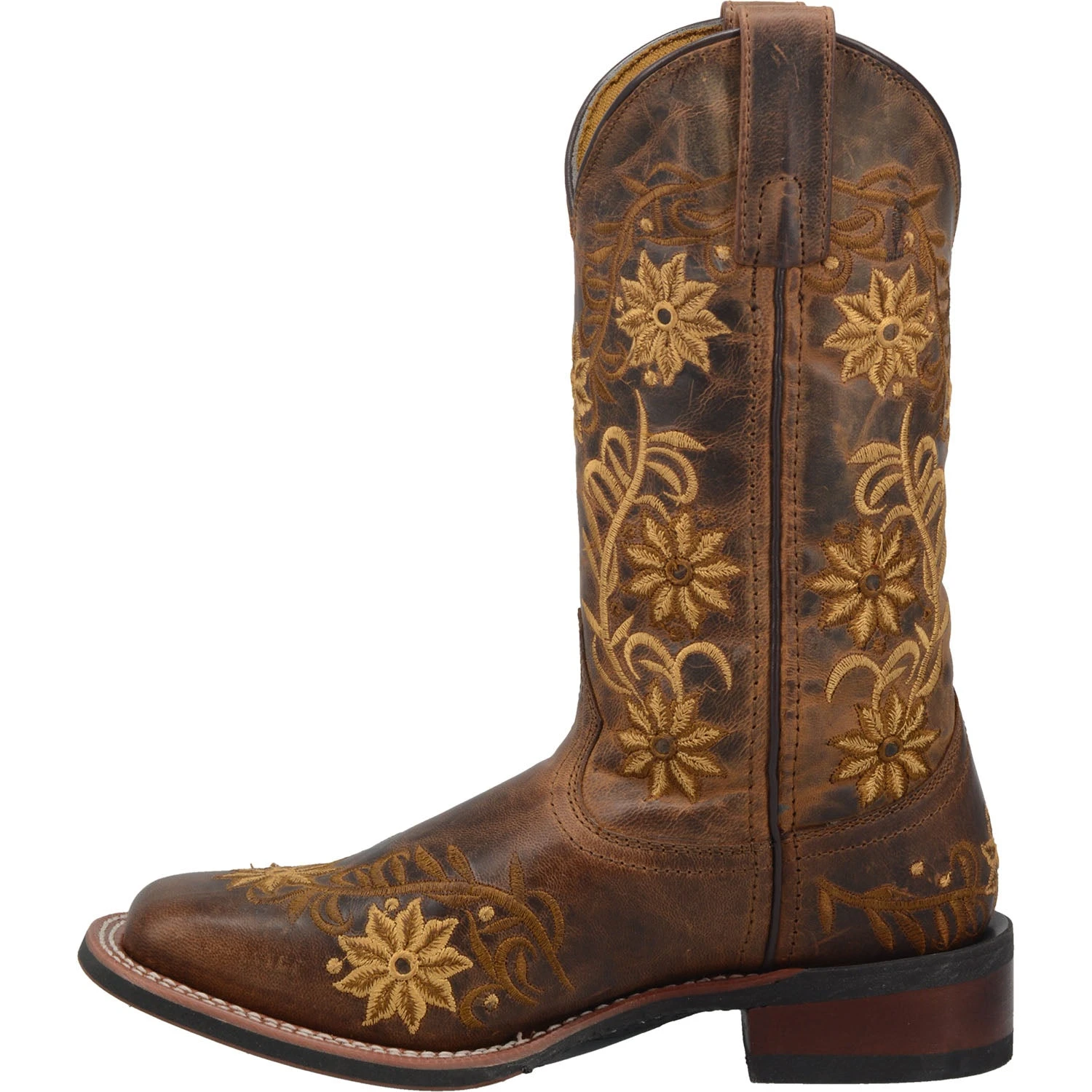 'Laredo' Women's 11" Secret Garden Western Square Toe - Brown 6 'Laredo' Women's 11" Secret Garden Western Square Toe - Brown - Image 6