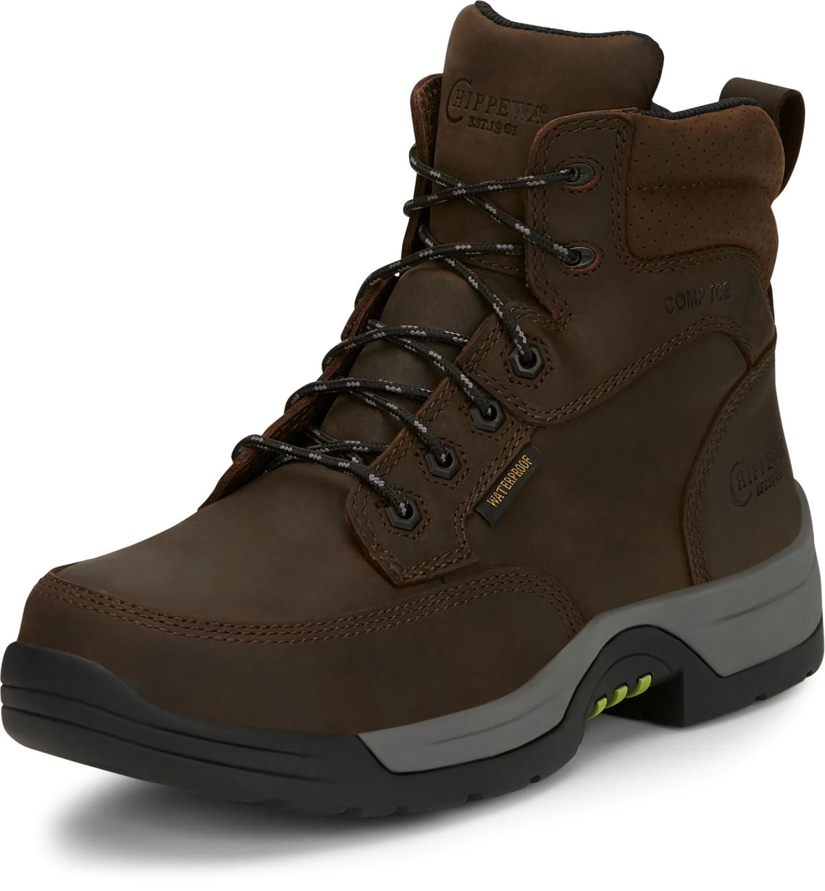 'Chippewa' Men's 6" Fabricator EH WP ESD Comp Toe - Brown 8 'Chippewa' Men's 6" Fabricator EH WP ESD Comp Toe - Brown - Image 8