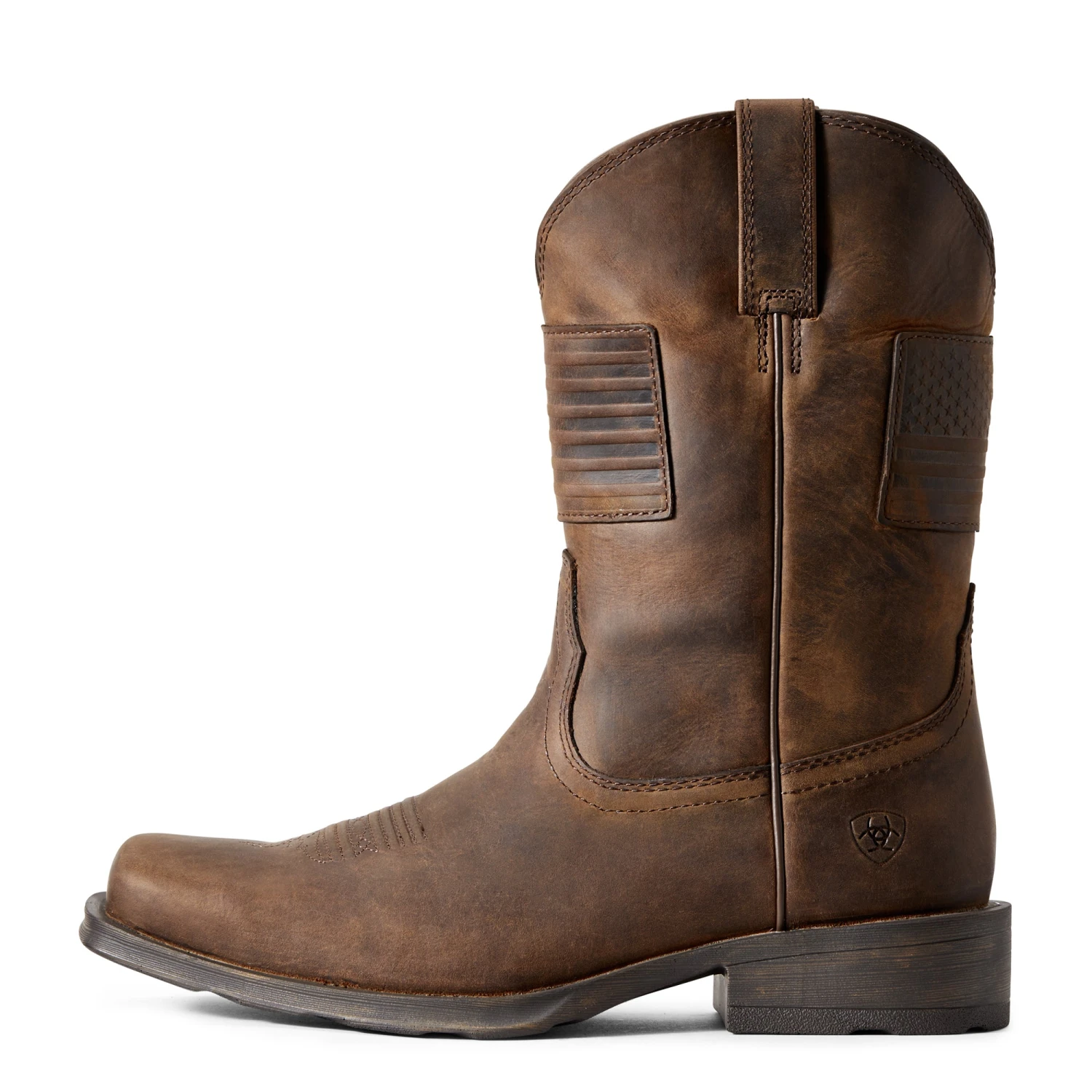 'Ariat' Men's 11" Rambler Patriot Square Toe - Brown 1 'Ariat' Men's 11" Rambler Patriot Square Toe - Brown