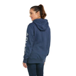 'Ariat' Women's Rebar Graphic Hoodie - Navy Heather -Cheap Clothing Store F21 WMS WORK 10037618 back 1024x1024@2x