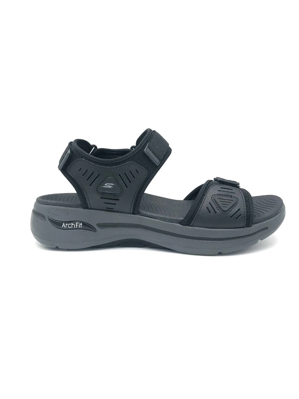 'Skechers' Men's GOwalk Arch Fit Sandal - Black / Charcoal 1 'Skechers' Men's GOwalk Arch Fit Sandal - Black / Charcoal