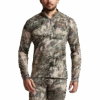 'Sitka' Men's Core Midweight Zip T-Shirt - Big Game : Optifade Open Country