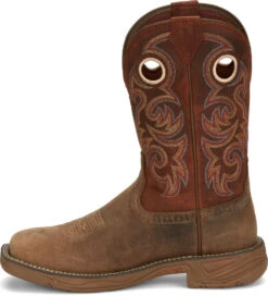 'Justin' Men's 11" Rush Western Square Toe - Peanut Tan / Bronze Orange -Cheap Clothing Store JST 009 SE7402 1024x1024@2x