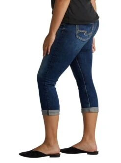 'Silver Jeans' Women's Suki Mid Rise Curvy Capri - Dark Indigo -Cheap Clothing Store L43916SSX325 IND 03 1024x1024@2x