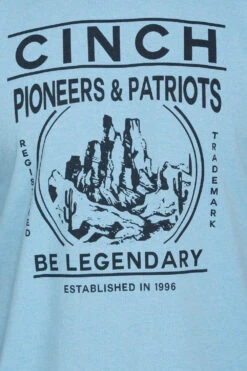 'Cinch' Men's Pioneers & Patriots T-Shirt - Heather Light Blue -Cheap Clothing Store MTT1690492 2 1024x1024@2x