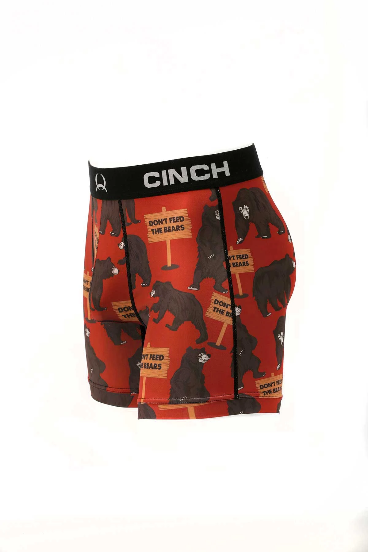 'Cinch' Men's 6" Bears Boxer Brief - Red 1 'Cinch' Men's 6" Bears Boxer Brief - Red