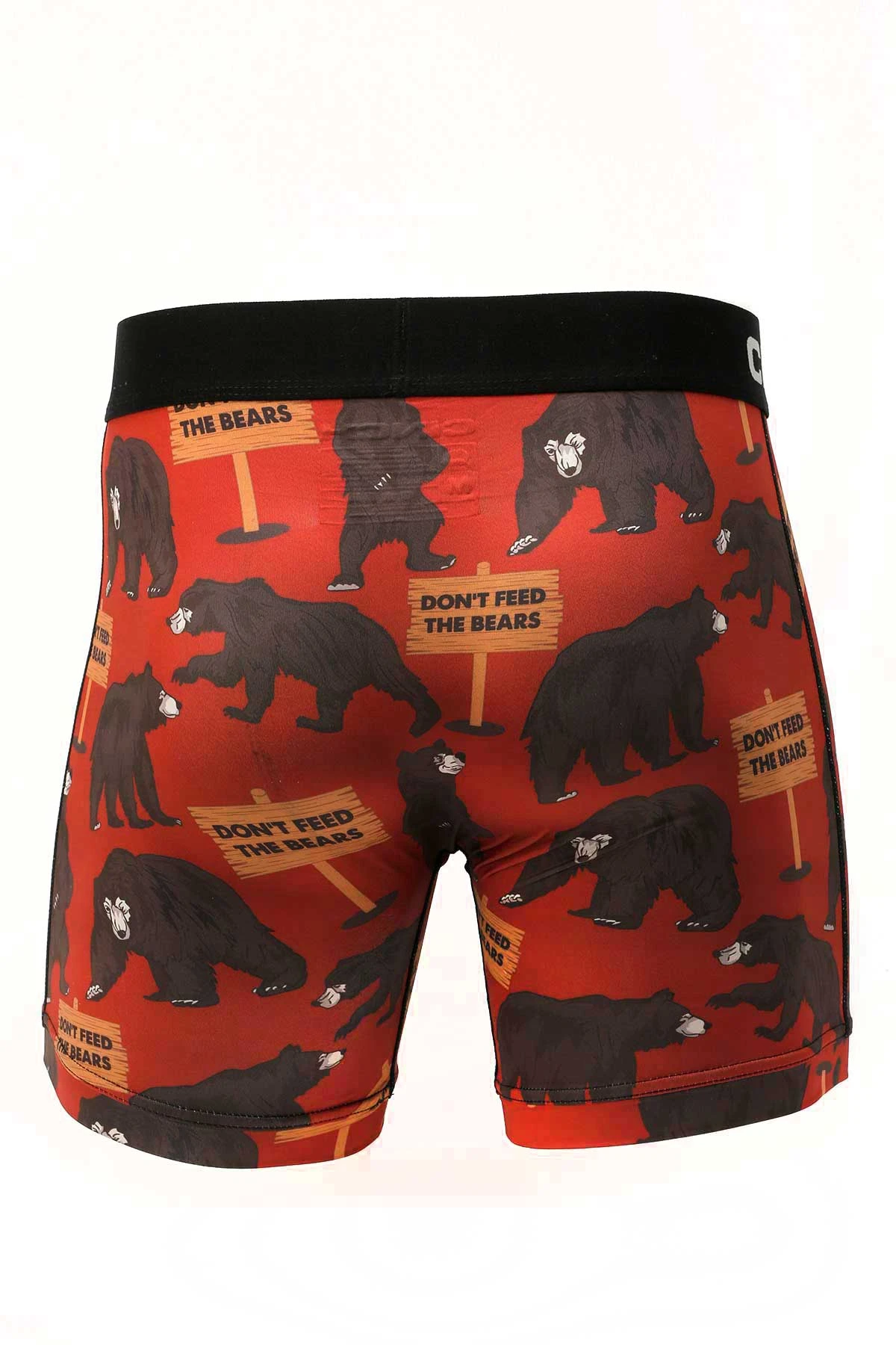 'Cinch' Men's 6" Bears Boxer Brief - Red 2 'Cinch' Men's 6" Bears Boxer Brief - Red - Image 2