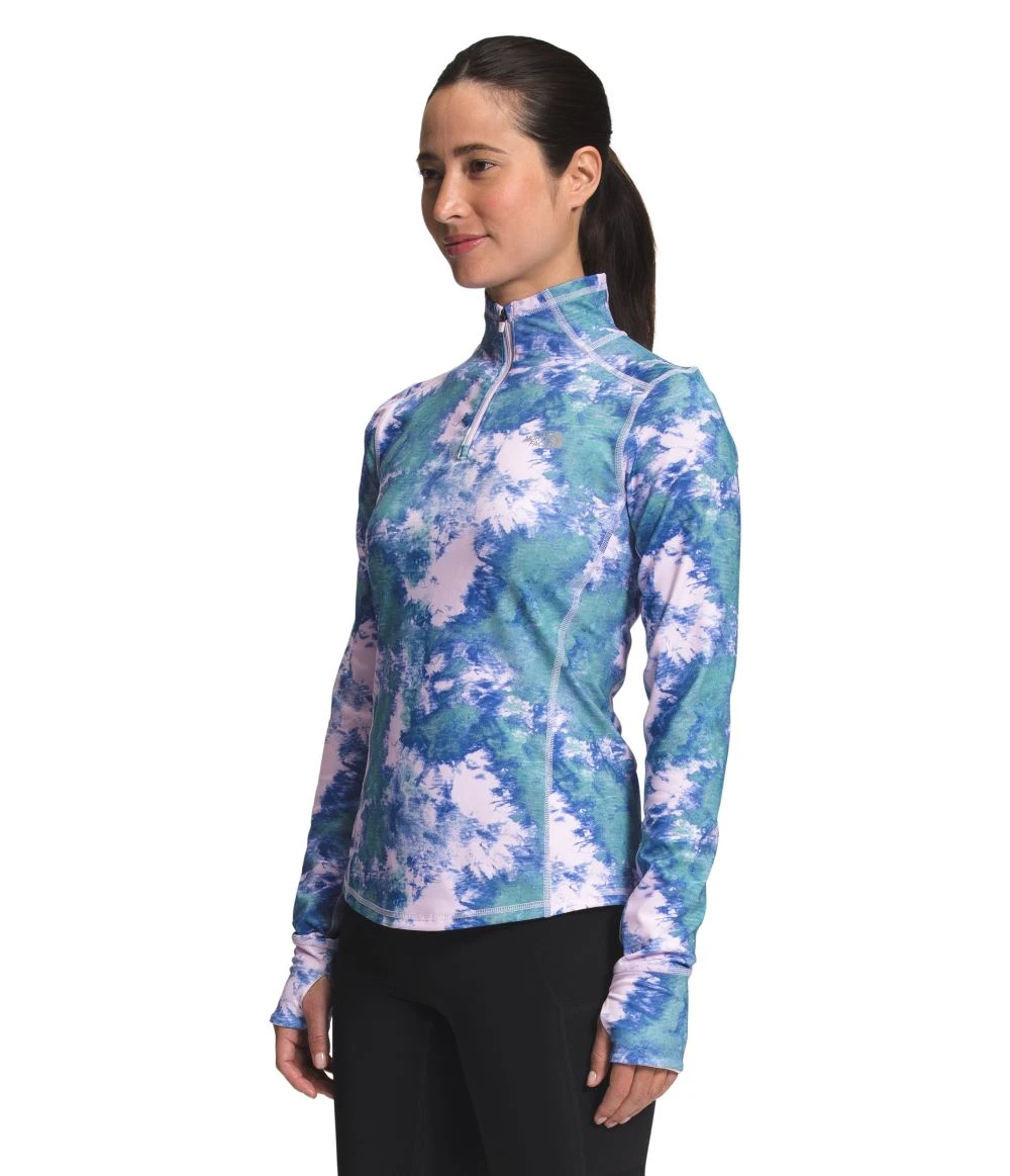 'The North Face' Women's Printed Winter Warm Essential 1/4 Zip - Lavender Fog 2 'The North Face' Women's Printed Winter Warm Essential 1/4 Zip - Lavender Fog - Image 2