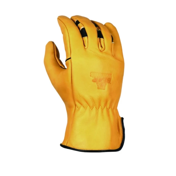 'Bear Knuckles' Double Wedge™ Regular Duty Cowhide Driver Glove - Yellow 1 'Bear Knuckles' Double Wedge™ Regular Duty Cowhide Driver Glove - Yellow