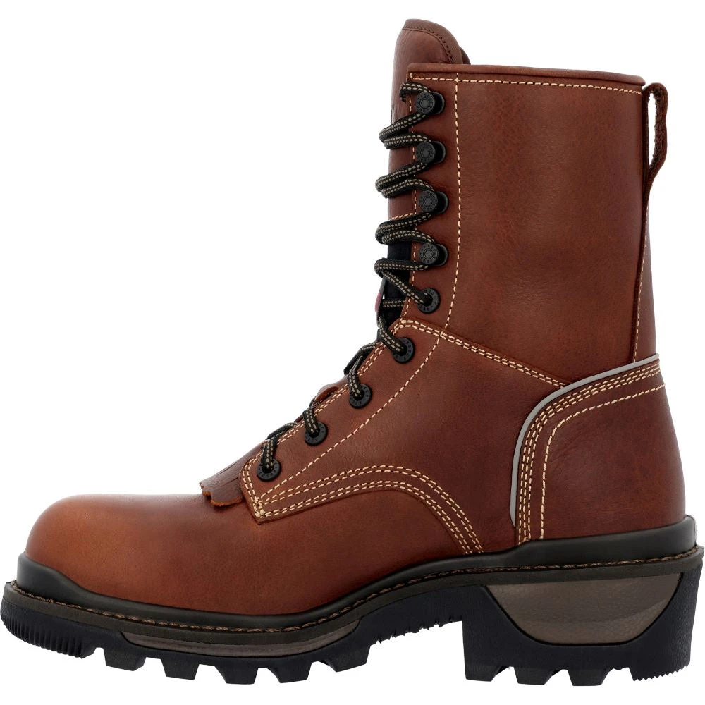 'Rocky' Men's 9" Rams Horn EH WP Logger Soft Toe - Brown 7 'Rocky' Men's 9" Rams Horn EH WP Logger Soft Toe - Brown - Image 7