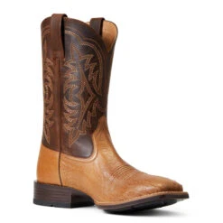 'Ariat' Men's 11" Night Life Ultra Western Square Toe - Ranger Smooth Quill Ostrich / Beam Brown -Cheap Clothing Store S22 MNS WEST 10040345 medial 1024x1024@2x