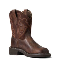 'Ariat' Women's 8" Fatbaby Heritage Tess Western Round Toe - Forest Brown / Jamocha -Cheap Clothing Store S22 WMS WEST 10040264 medial 1024x1024@2x
