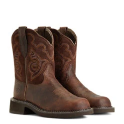 'Ariat' Women's 8" Fatbaby Heritage Tess Western Round Toe - Forest Brown / Jamocha -Cheap Clothing Store S22 WMS WEST 10040264 pair 1024x1024@2x