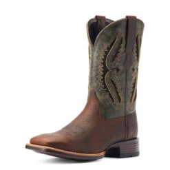 'Ariat' Men's 11" Rowder VentTEK 360° Western Square Toe - Rust / Forest Green -Cheap Clothing Store S23 MNS WEST 10044478 3 4 front 1024x1024@2x