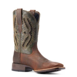 'Ariat' Men's 11" Rowder VentTEK 360° Western Square Toe - Rust / Forest Green -Cheap Clothing Store S23 MNS WEST 10044478 medial 1024x1024@2x