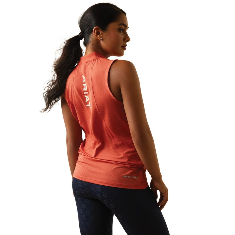 'Ariat' Women's Hailey 1/4 Zip Baselayer - Burnt Sienna 3 'Ariat' Women's Hailey 1/4 Zip Baselayer - Burnt Sienna - Image 3