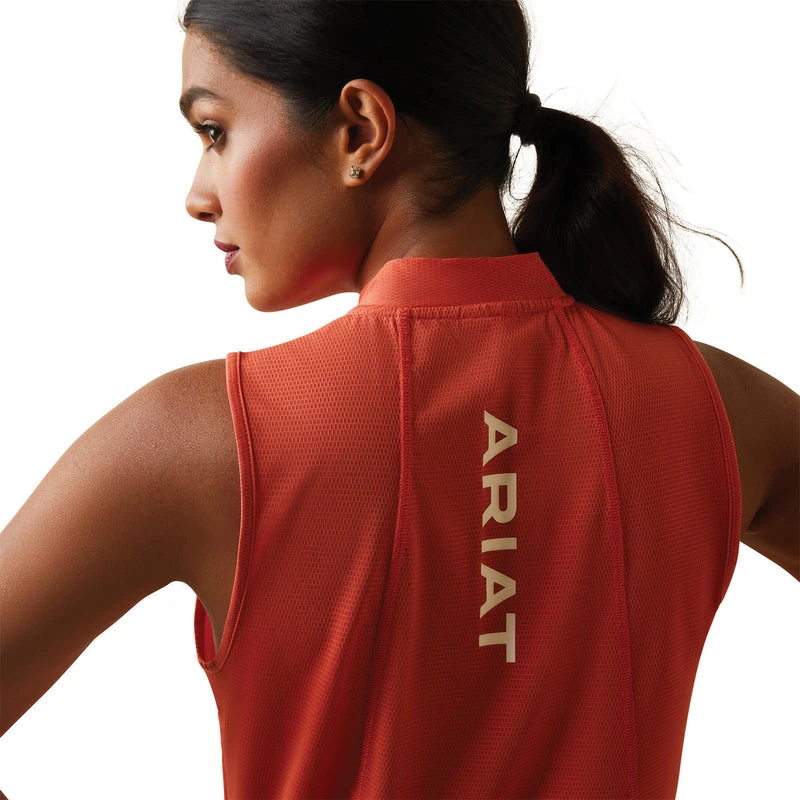 'Ariat' Women's Hailey 1/4 Zip Baselayer - Burnt Sienna 2 'Ariat' Women's Hailey 1/4 Zip Baselayer - Burnt Sienna - Image 2