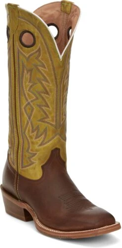'Tony Lama' Men's 15" Fairview Buckaroo Western Square Toe - Brown / Moss Green -Cheap Clothing Store TNL 001 SA2001 1024x1024@2x