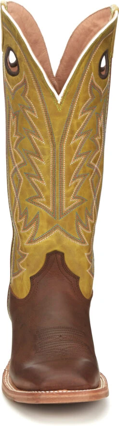 'Tony Lama' Men's 15" Fairview Buckaroo Western Square Toe - Brown / Moss Green -Cheap Clothing Store TNL 008 SA2001 1024x1024@2x