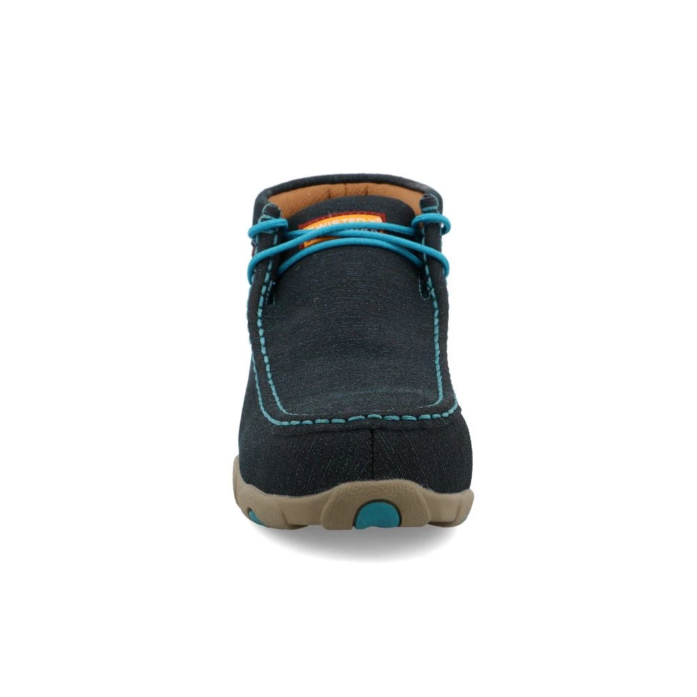 'Twisted X' Women's Chukka Driving Moc EH Comp Toe - Dark Teal / Turquoise 4 'Twisted X' Women's Chukka Driving Moc EH Comp Toe - Dark Teal / Turquoise - Image 4