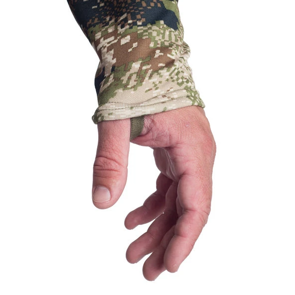 'Sitka' Men's Core Midweight Zip T-Shirt - Optifade Subalpine 2 'Sitka' Men's Core Midweight Zip T-Shirt - Optifade Subalpine - Image 2