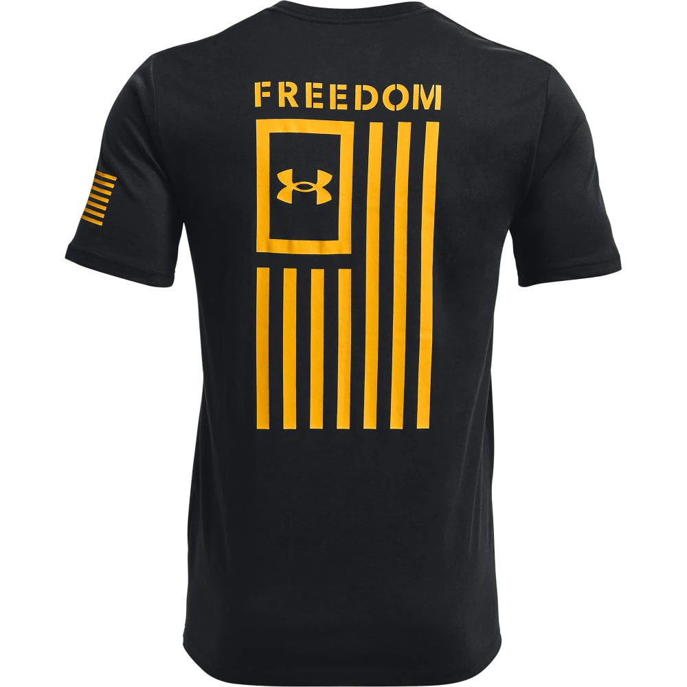 'Under Armour' Men's Freedom Flag T-Shirt - Black / Steeltown Gold 1 'Under Armour' Men's Freedom Flag T-Shirt - Black / Steeltown Gold