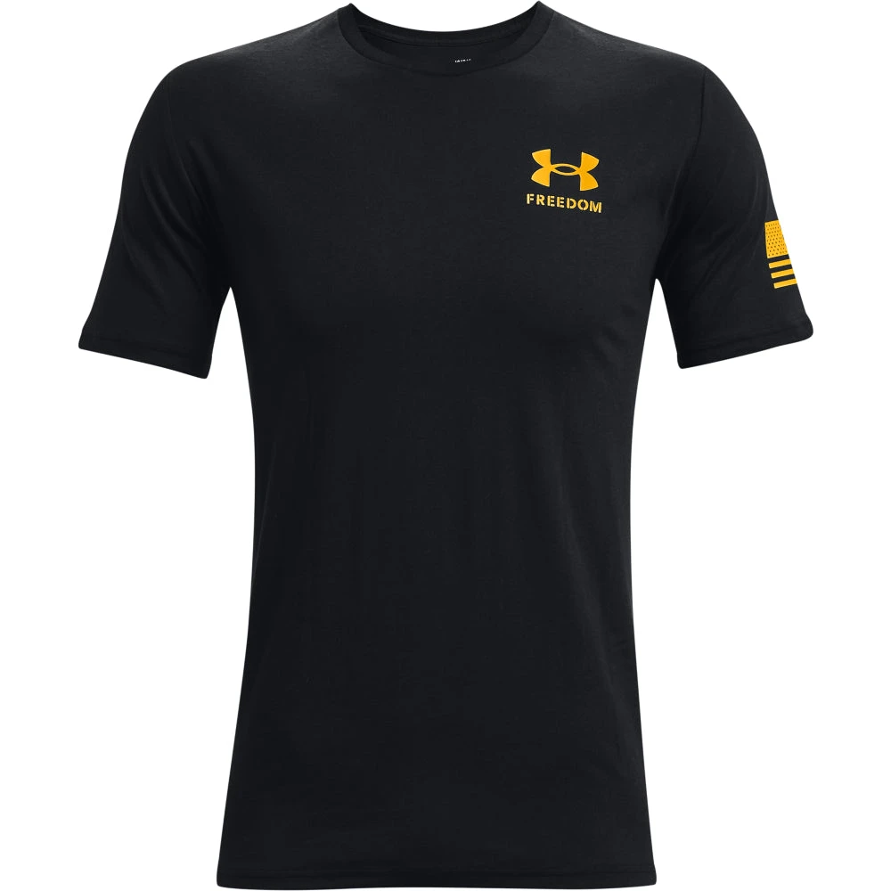 'Under Armour' Men's Freedom Flag T-Shirt - Black / Steeltown Gold 2 'Under Armour' Men's Freedom Flag T-Shirt - Black / Steeltown Gold - Image 2
