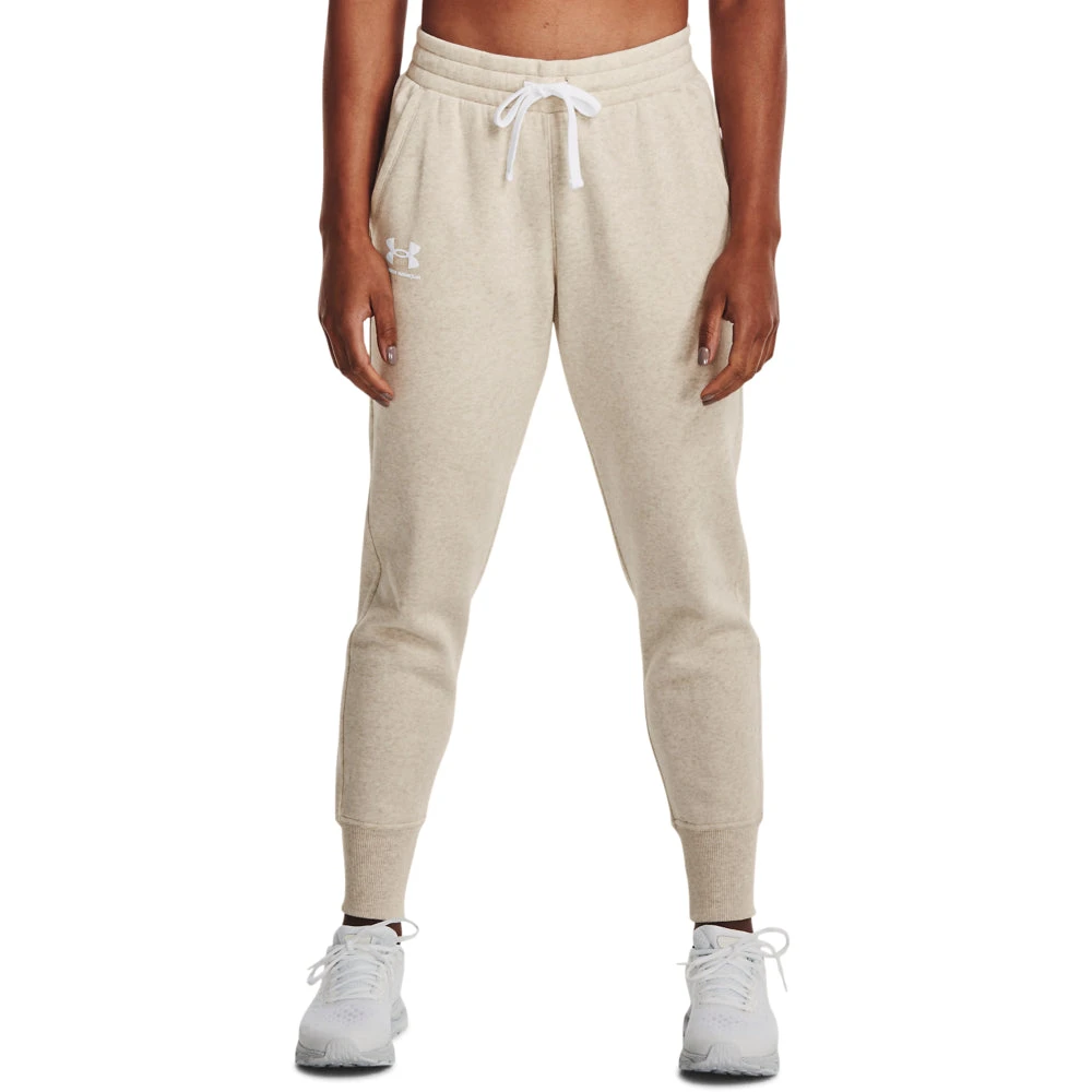 'Under Armour' Women's Armour Fleece Joggers - Oatmeal Light Heather 1 'Under Armour' Women's Armour Fleece Joggers - Oatmeal Light Heather