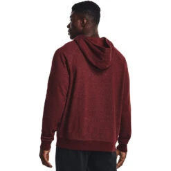 'Under Armour' Men's Rival Fleece 1/2 Zip Hoodie - Chestnut Red Light Heather / Onyx White -Cheap Clothing Store s7.V5 1373371 690 BC 1024x1024@2x